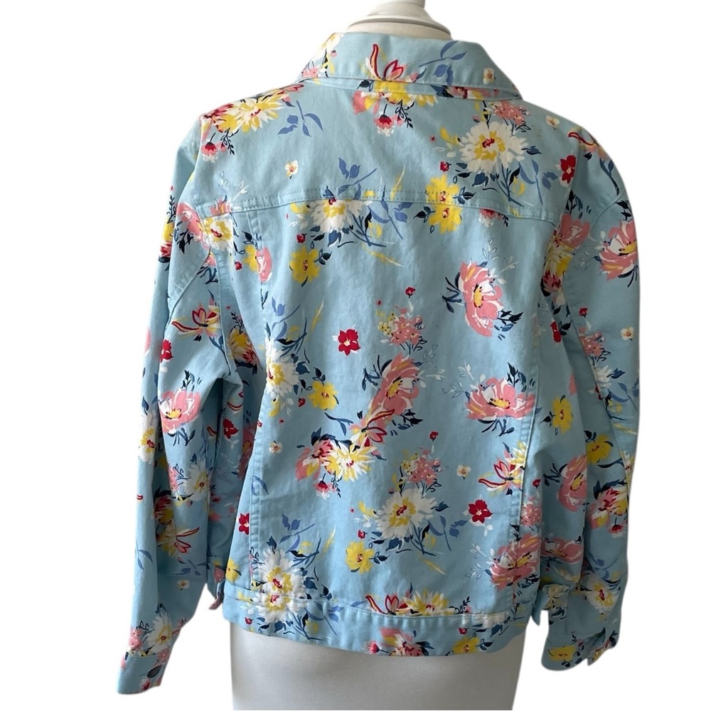 Women Within Floral Denim Jacket Size 22W - Picture 4 of 6